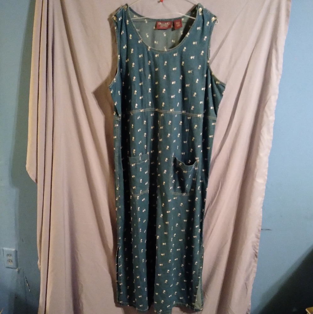 Ladies 1X Denim Dress